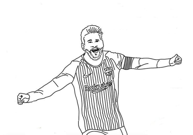 Leo messi coloring page