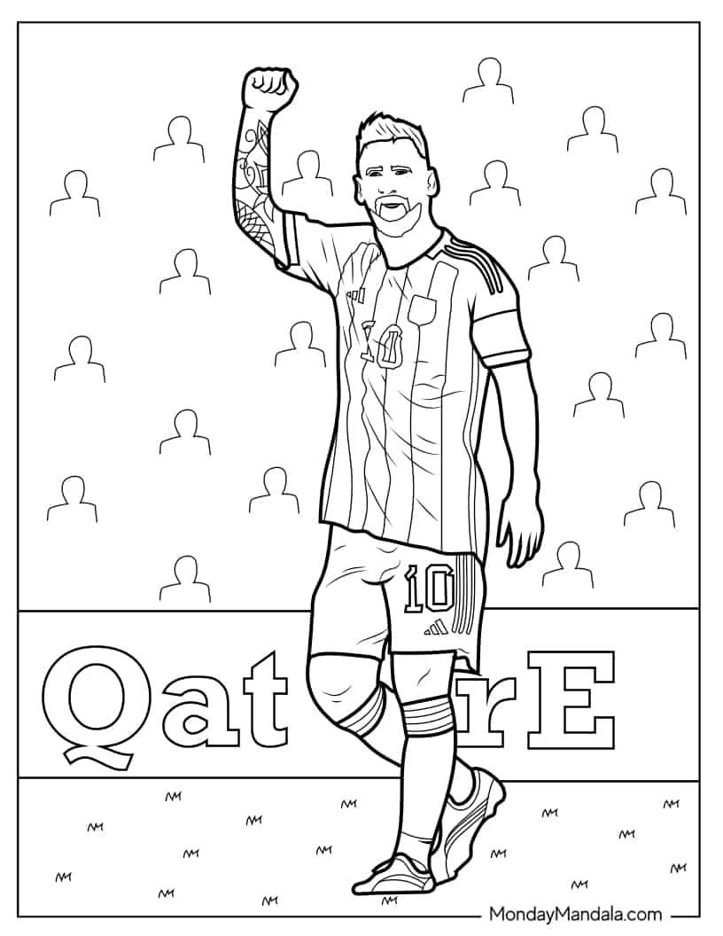 Lionel messi coloring pages free pdf printables lionel messi messi coloring pages