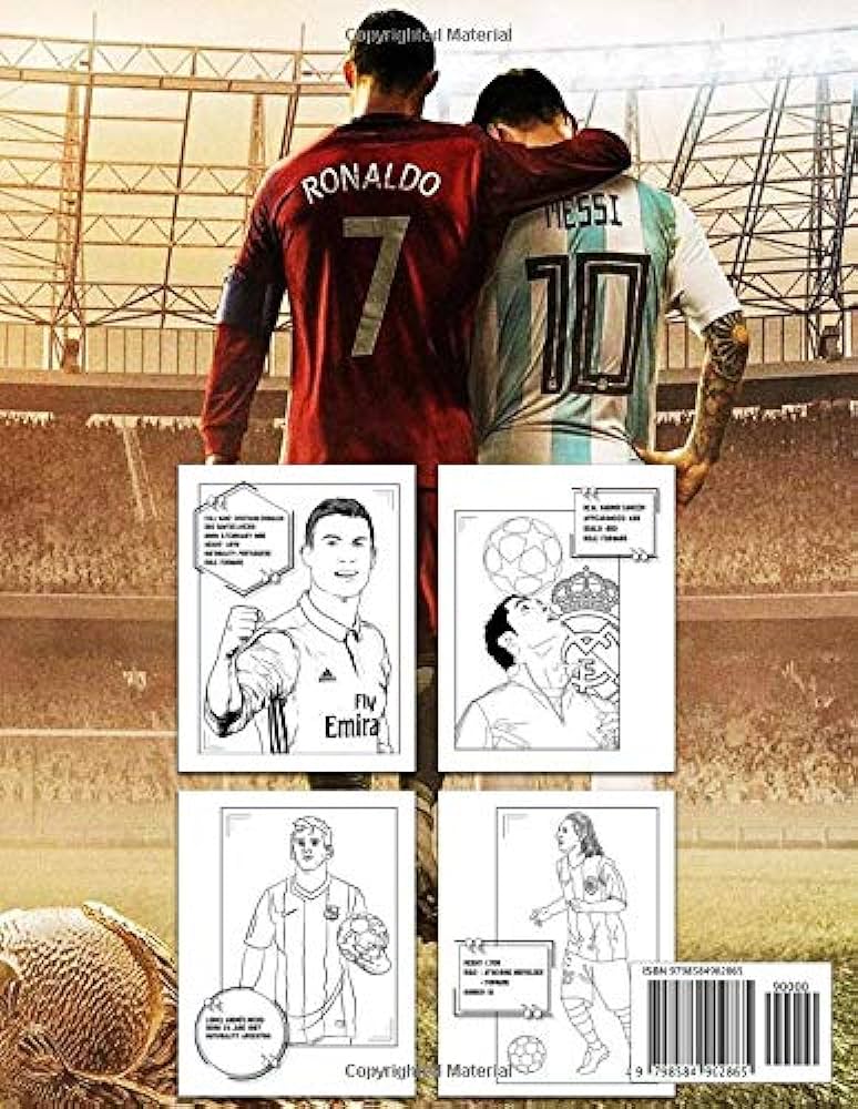 Cristiano ronaldo and lionel messi coloring book who is the goat