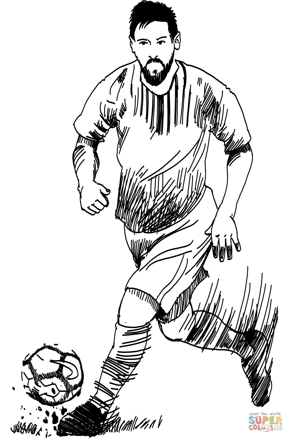 Lionel messi coloring page free printable coloring pages