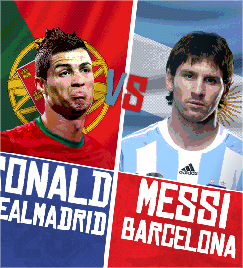 Ronaldo vs messi by exception on