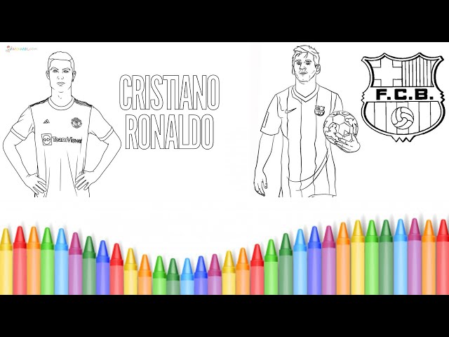 Ronaldo and messi coloring pages world cup luta coloring channel