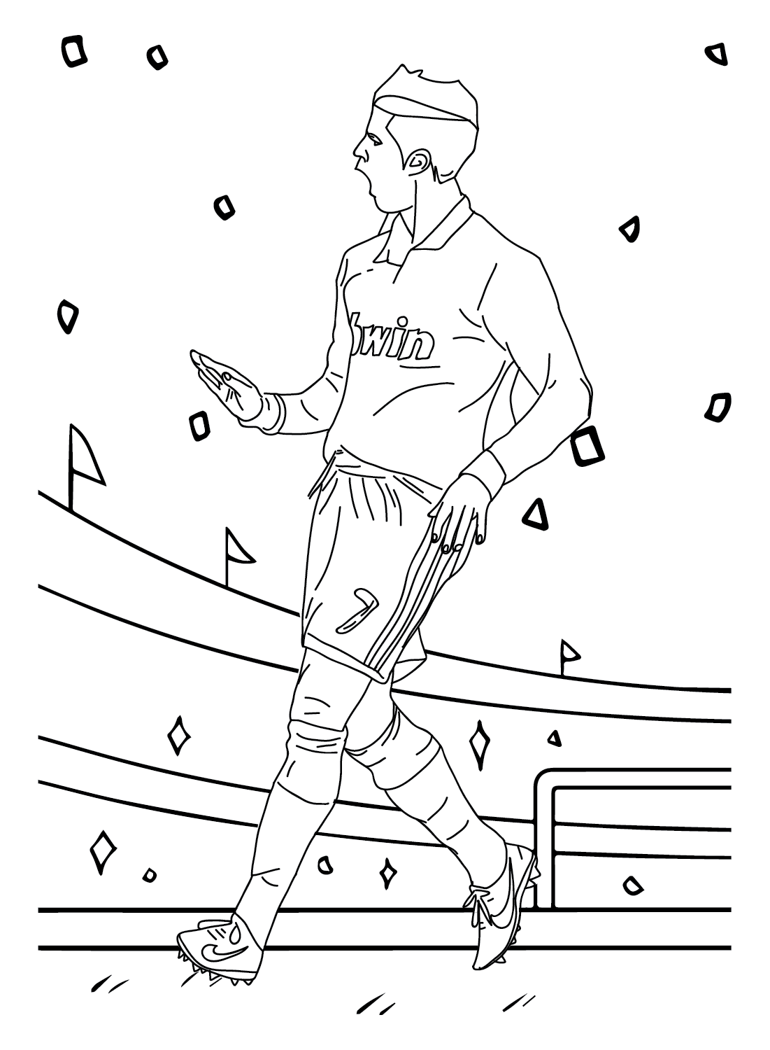 Cristiano ronaldo coloring pages printable for free download