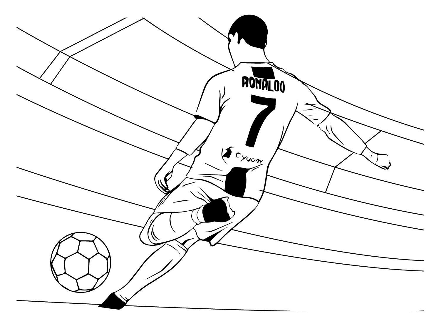 Cristiano ronaldo coloring pages