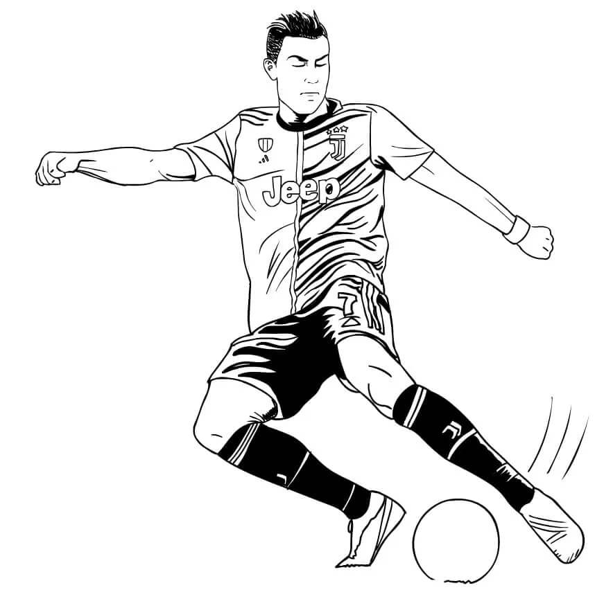 Nice cristiano ronaldo coloring page