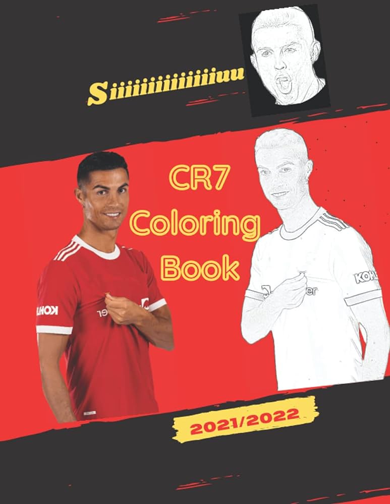 Cristiano ronaldo manchester united colouring book cr coloring and quotes soccer book backing manchester united with real madrid and juventus gift for his fans mccarthur jesse kitap