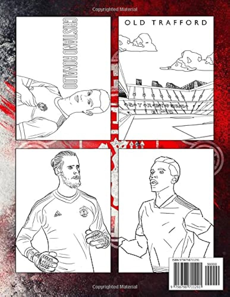 Manchesterì united coloring book spor football coloring pages for new season perfect gift idea for man utd fans soup sporty books