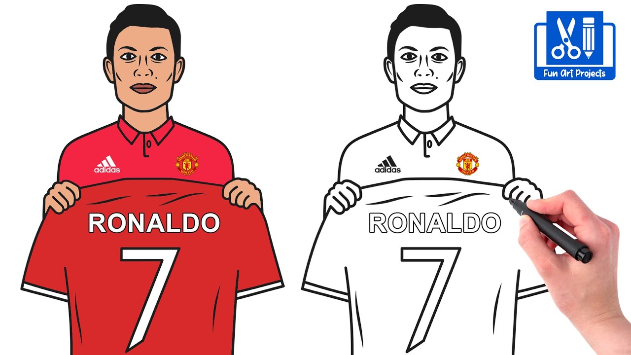 How to draw cristiano ronaldo man utd no player