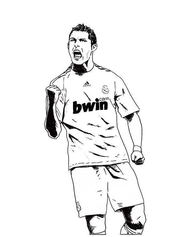 Cristiano ronaldo real madrid coloring soccer player sheet ronaldo real madrid soccer players ronaldo real