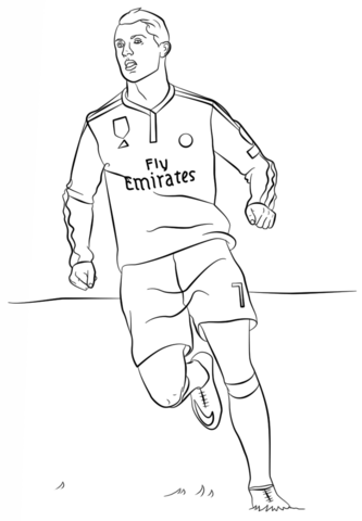 Cristiano ronaldo coloring page free printable coloring pages