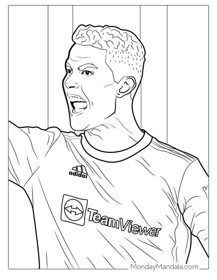 Ronaldo coloring pages free pdf printables cristiano ronaldo ronaldo coloring pages