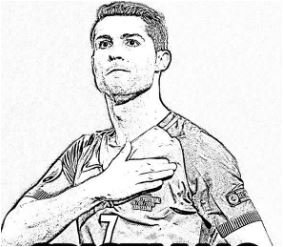 Cristiano ronaldo coloring pages printable for free download