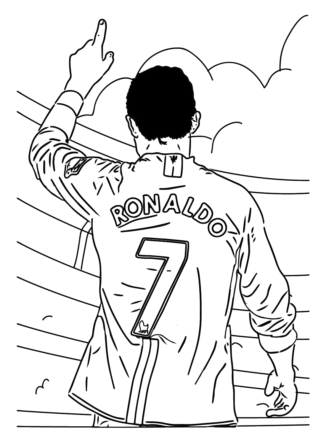 Cristiano ronaldo football player coloring pages