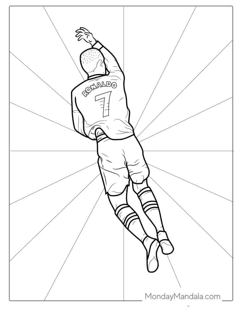 Ronaldo coloring pages free pdf printables