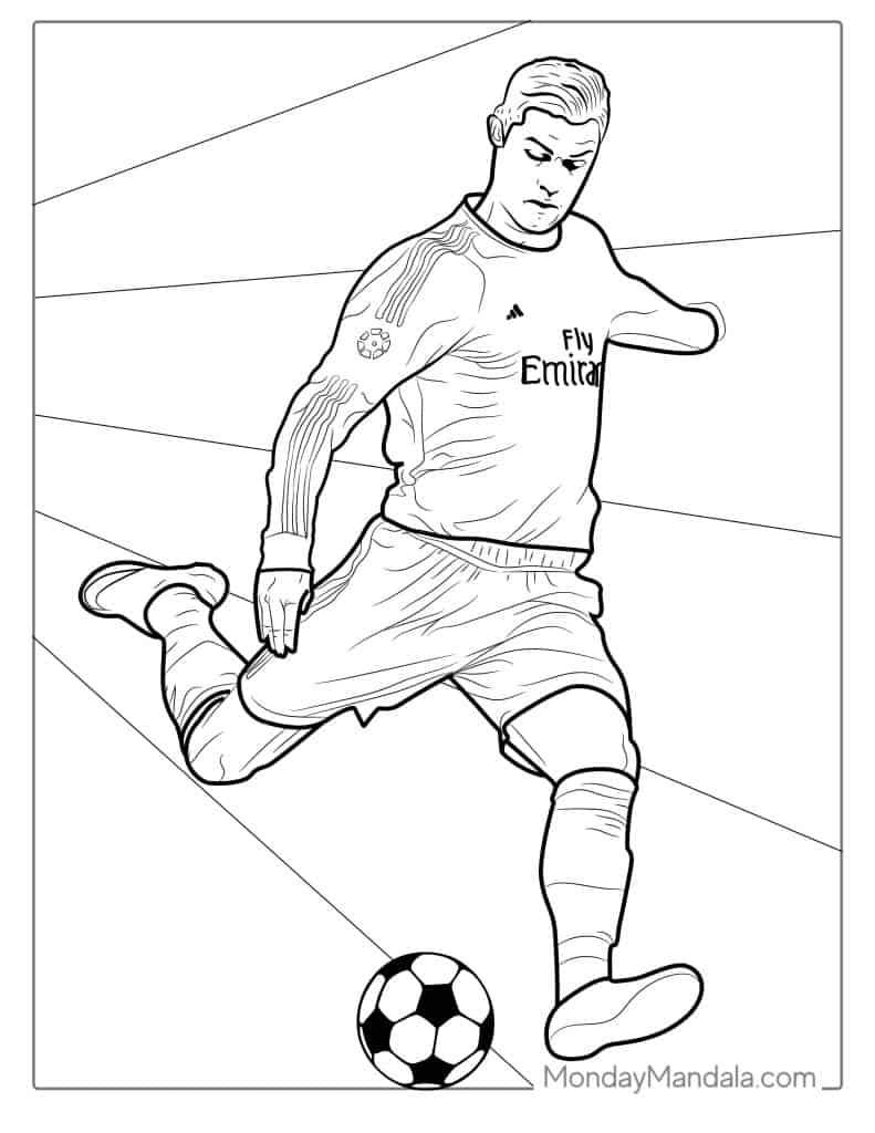 Ronaldo coloring pages free pdf printables