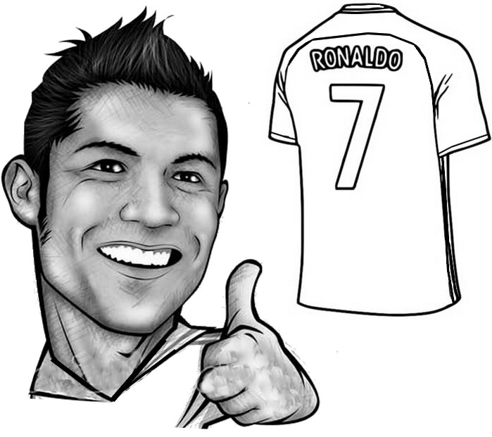 Coloring page euro cristiano ronaldo