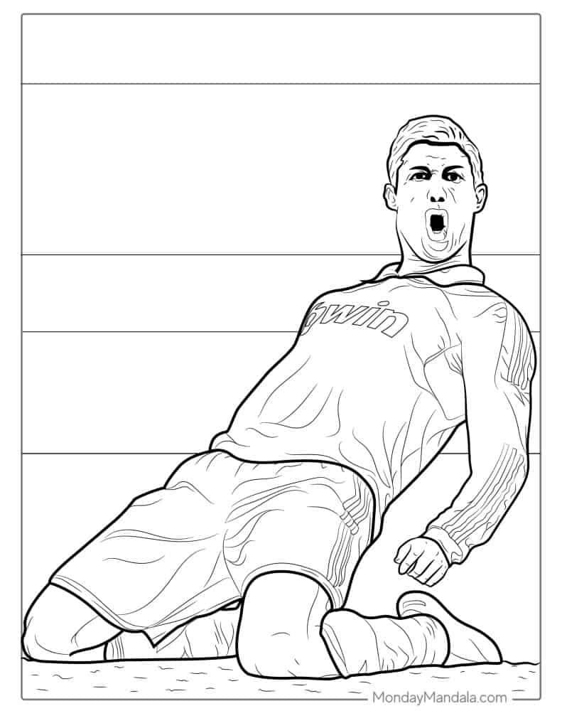 Ronaldo coloring pages free pdf printables