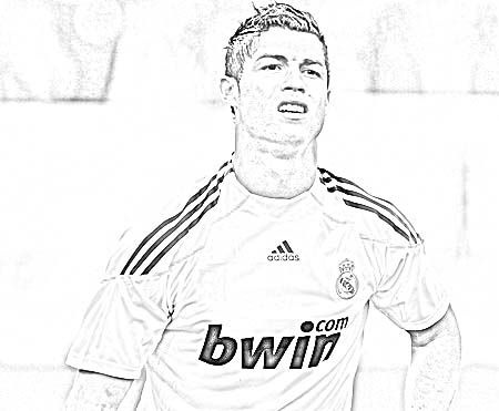 Cristiano ronaldo coloring pages