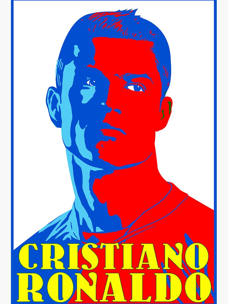 Color stencil art cristiano ronaldino cr art board print for sale by shinoobthoppil