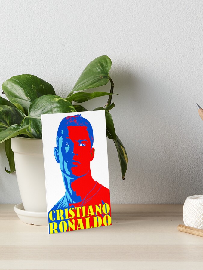 Color stencil art cristiano ronaldino cr art board print for sale by shinoobthoppil