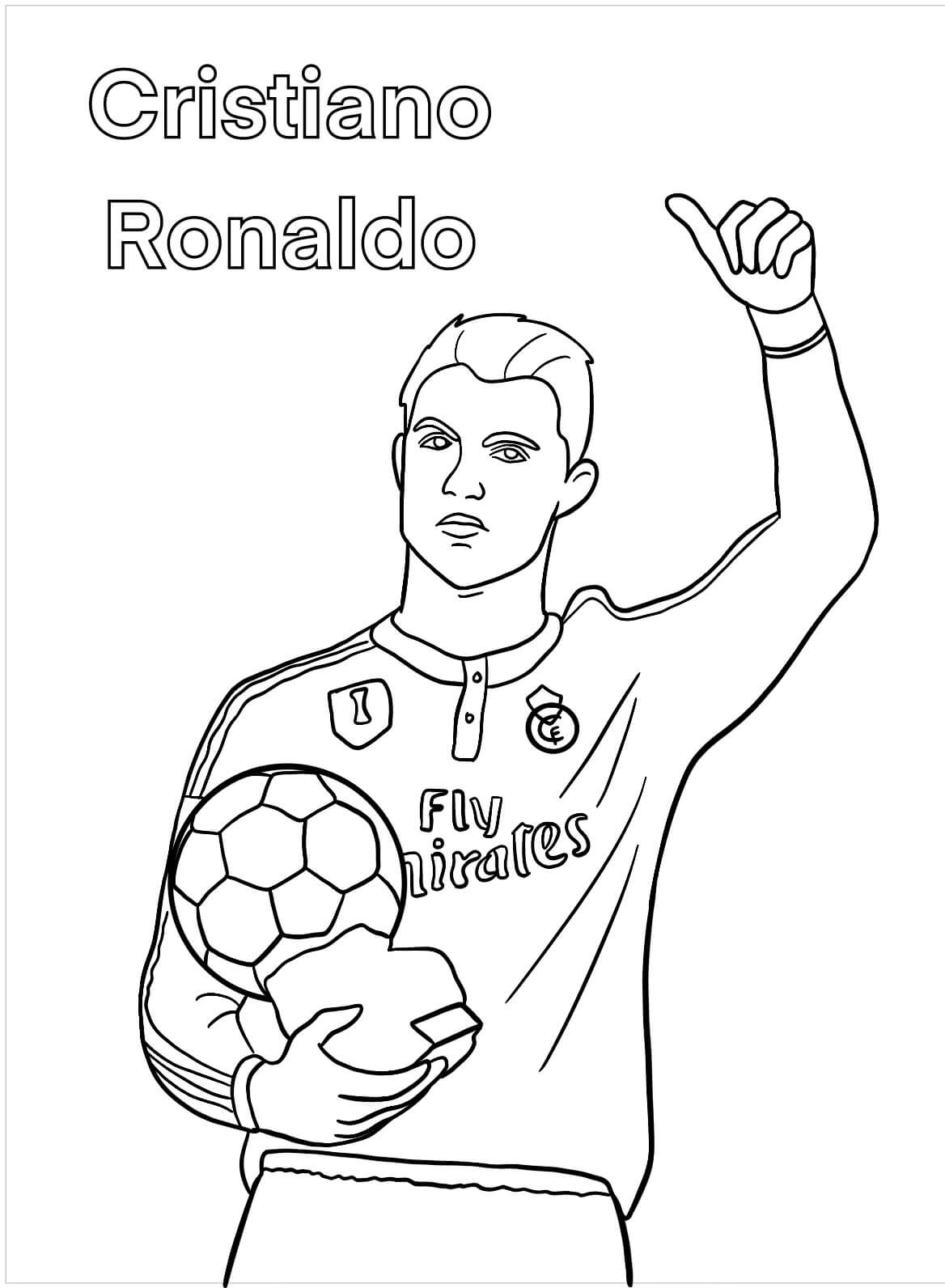 Cristiano ronaldos face coloring page