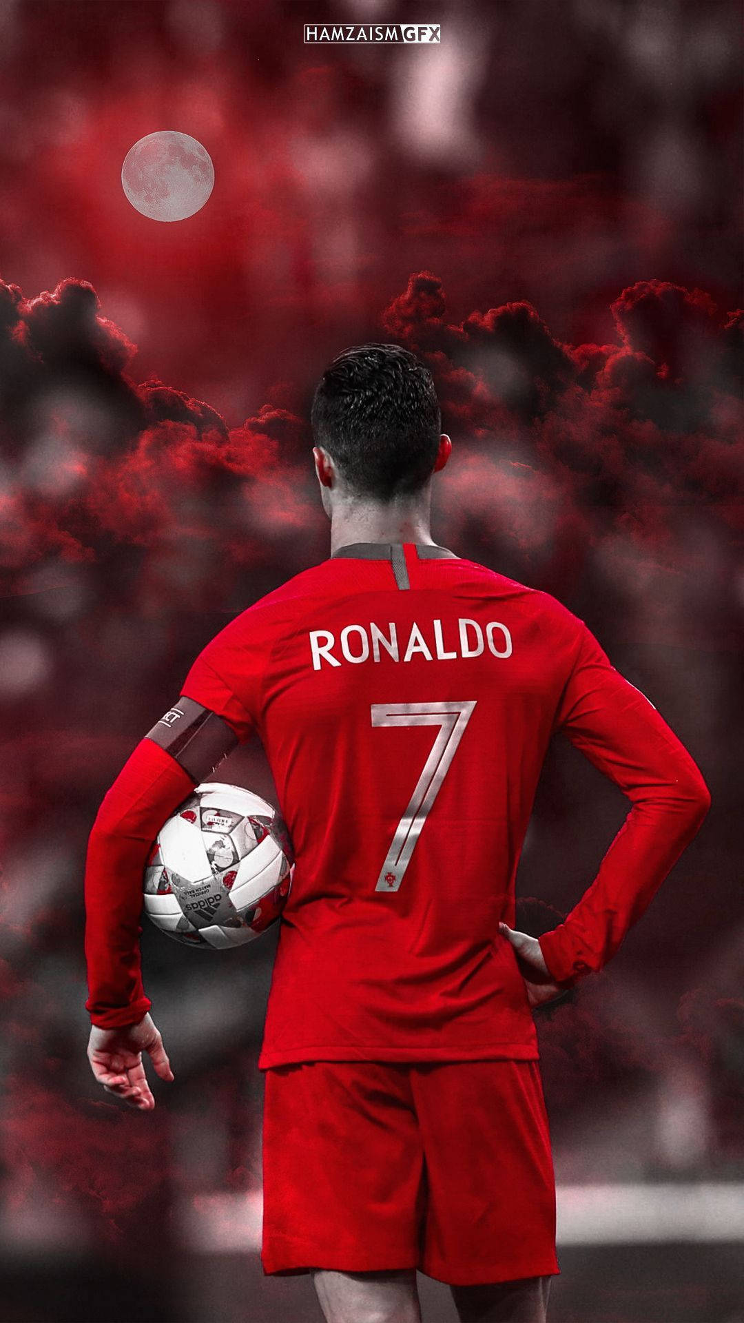 Download cristiano ronaldo portugal holding ball wallpaper