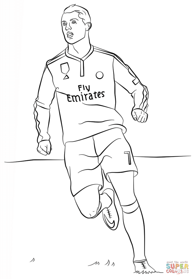 Cristiano ronaldo coloring page free printable coloring pages