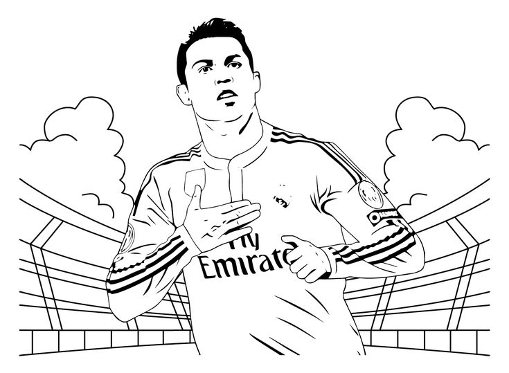 Cristiano ronaldo to print coloring pages