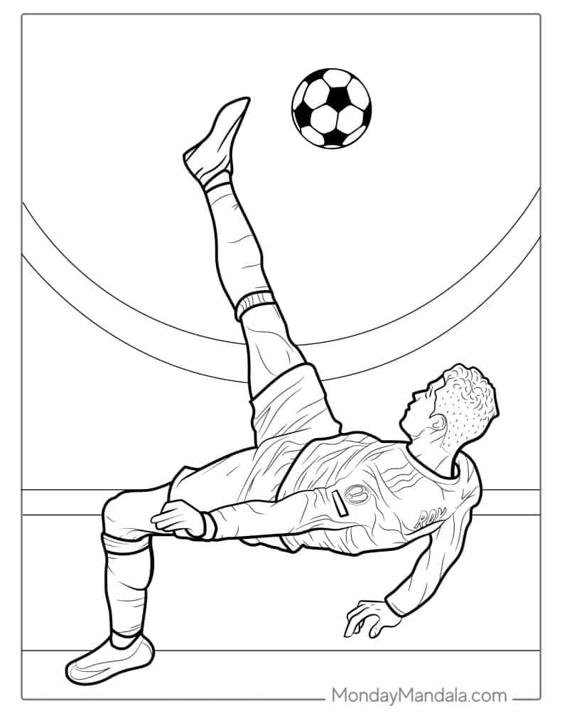 Ronaldo coloring pages free pdf printables