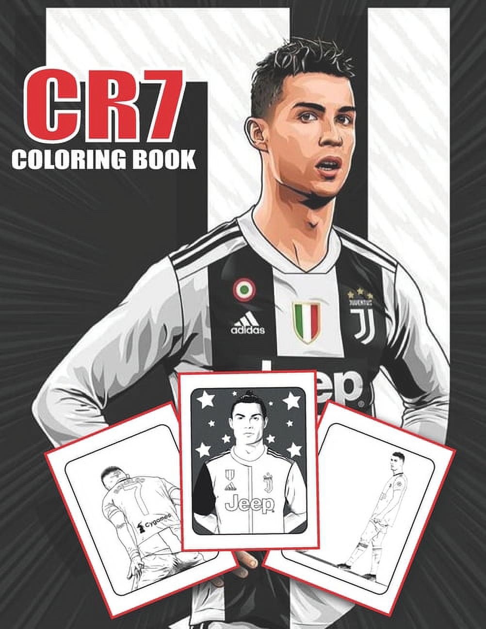 Cr coloring book cristiano ronaldo inspired coloring book for fans of al ages