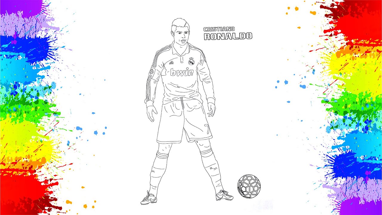 Cristiano ronaldo legendary football player coloring page markers coloring hobby