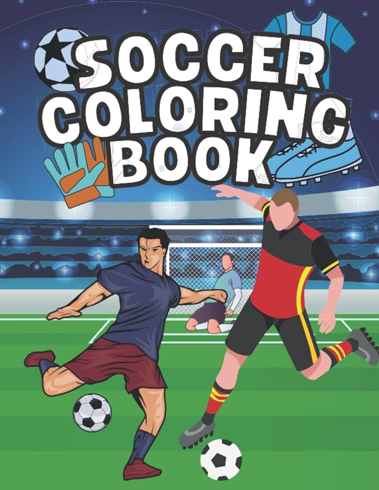 Soccer coloring book football coloring pages for kids ronaldo chris books