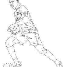 Christiano ronaldo playing soccer coloring pages