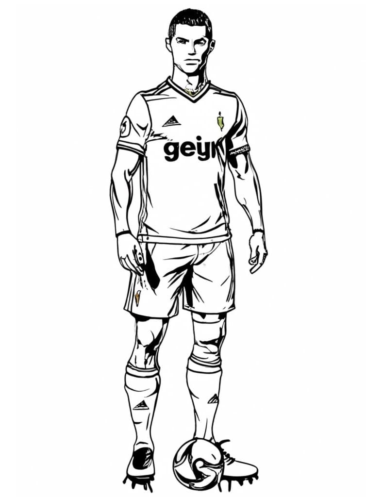 Cristiano ronaldo coloring pages