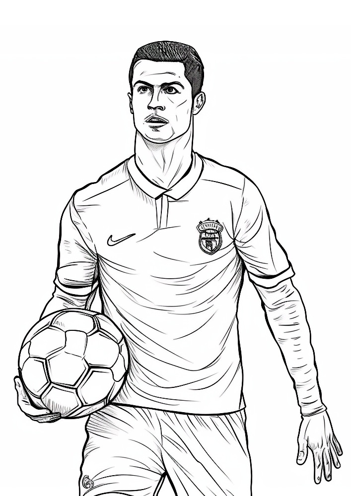 Cristiano ronaldo coloring page