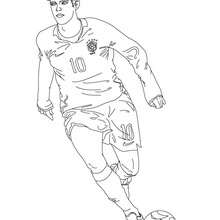 Christiano ronaldo playing soccer coloring pages