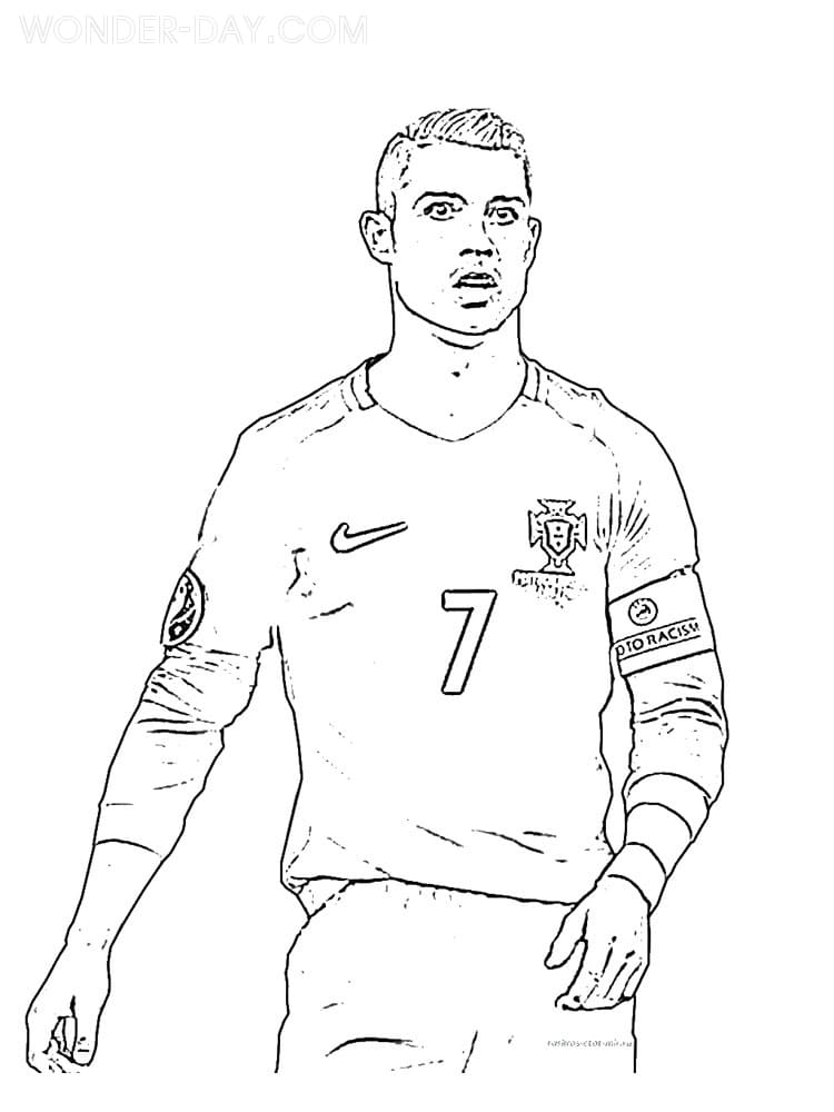 Cristiano ronaldo coloring pages wonder day â coloring pages for children and adults