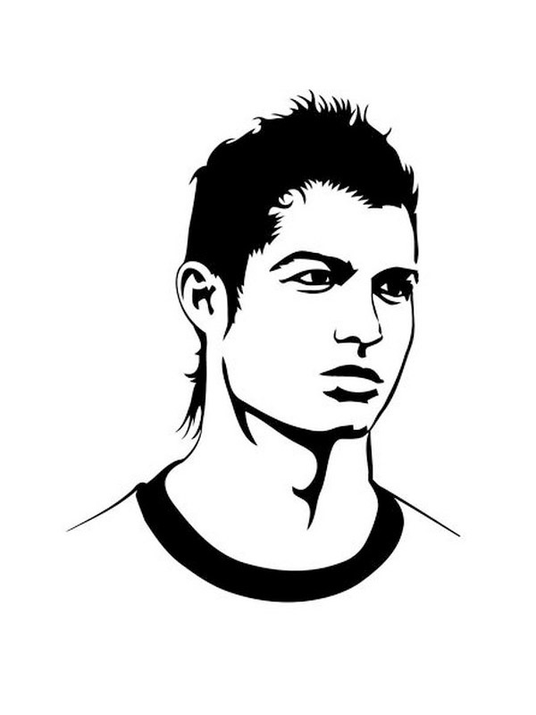 Cristiano ronaldo coloring page