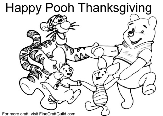 Free thanksgiving coloring pages to print winnie the pooh