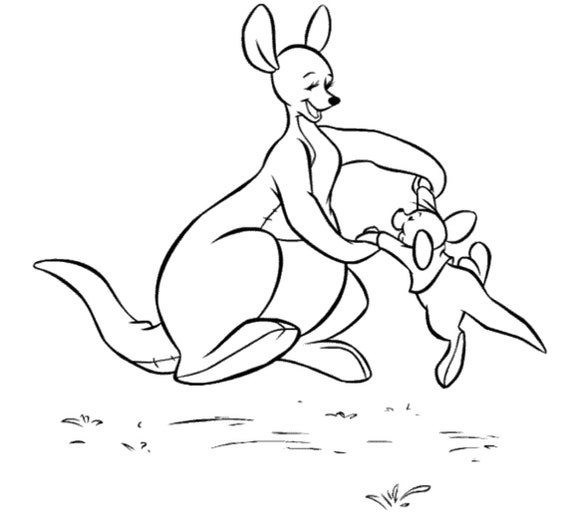 Winnie the pooh friends colouring pages