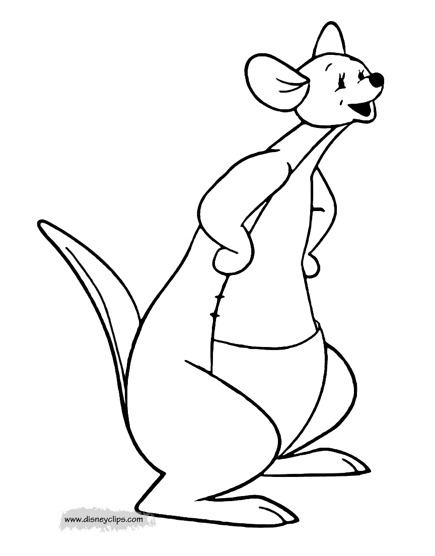 Kanga and roo coloring pages