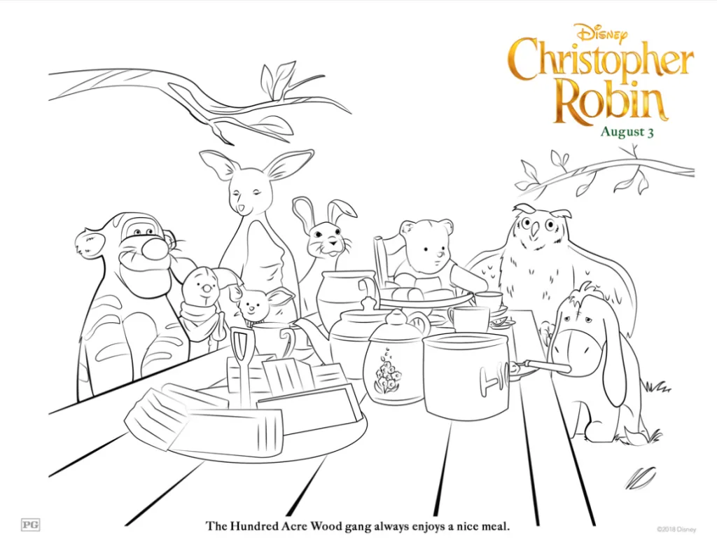 Grab your free printable disneys christopher robin coloring pages activities