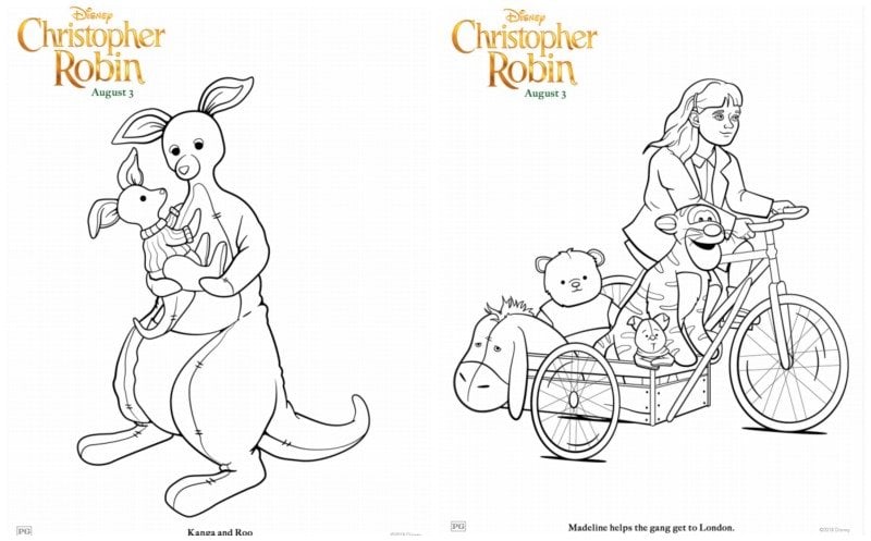 Free christopher robin movie coloring book printable â