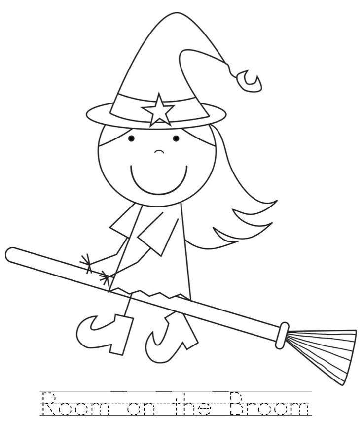 Room on the broom color pages room on the broom halloween themed activities pumpkin lessons