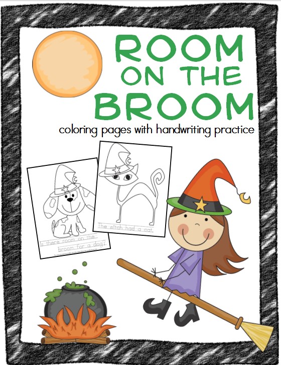Room on the broom color pages