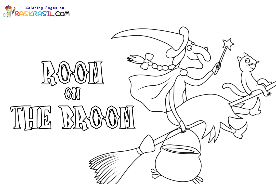 Room on the broom coloring pages