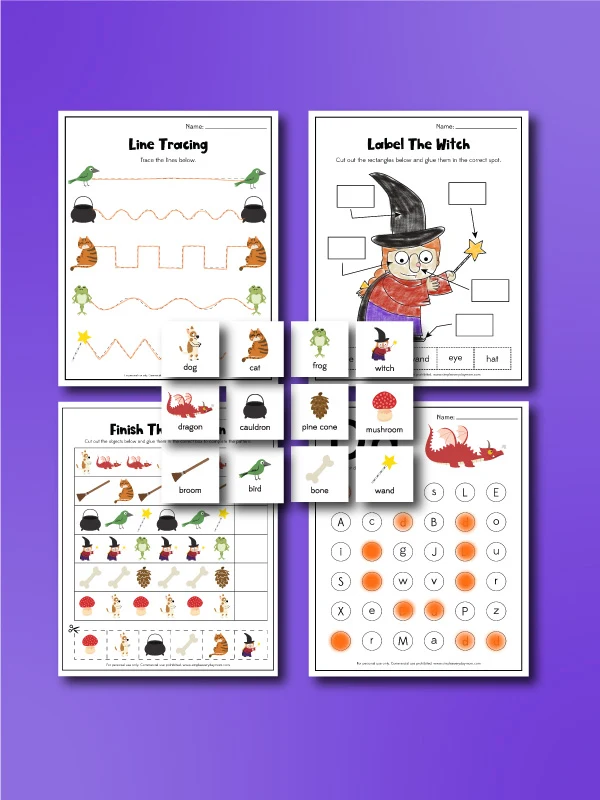 Room on the broom worksheets for kids free printables