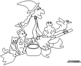 Making learning fun room on the broom coloring pages