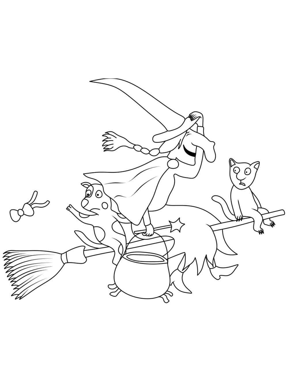 Room on the broom coloring pages