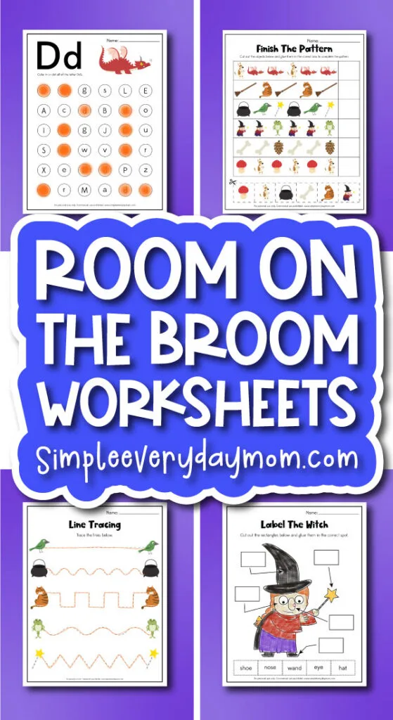 Room on the broom worksheets for kids free printables